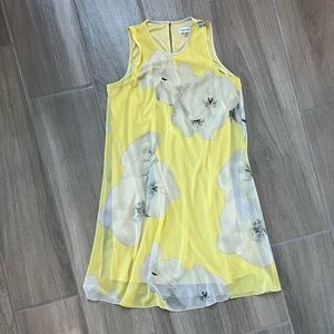 Yellow flower Calvin Klein dress
